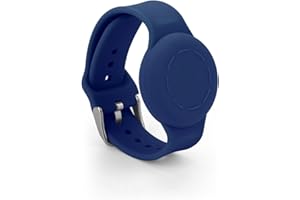 NQEUEPN Kids Wristband for Airtag, Waterproof Silicone Bracelet for kids Adjustable Soft Watch Band for airtag for Toddler Child GPS Tracking Tagging(Dark Blue)