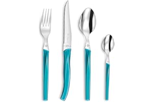 Lou Laguiole Rising Sun - Set di posate 24 pezzi Acciaio inossidabile Turchese