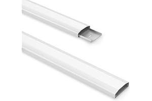 PureMounts® Passacavo in plastica con 1 nastro adesivo 3M da 40 cm come accessorio, 0,50 m, bianco