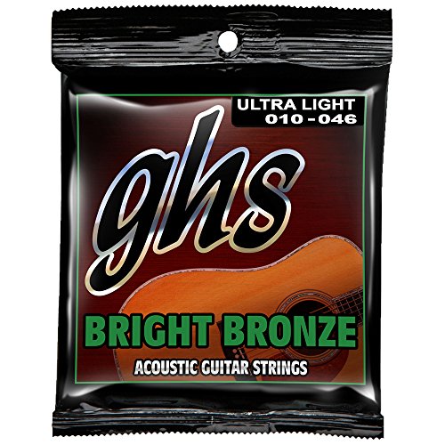 GHS BB10U 10-46 Ultra Ligero Brillante Bronce Acoustic Guitar Set Cuerda