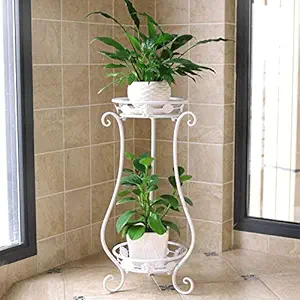 Zain Crafts Presents Metal Iron Plant Stand Single Peace (White Colour Finish) || 22 INCH || Flower Big Pot