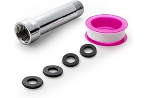 OFFO Shower Arm Extension for Fixed Shower Head, 304 Stainless Steel, 7.6cm Chrome