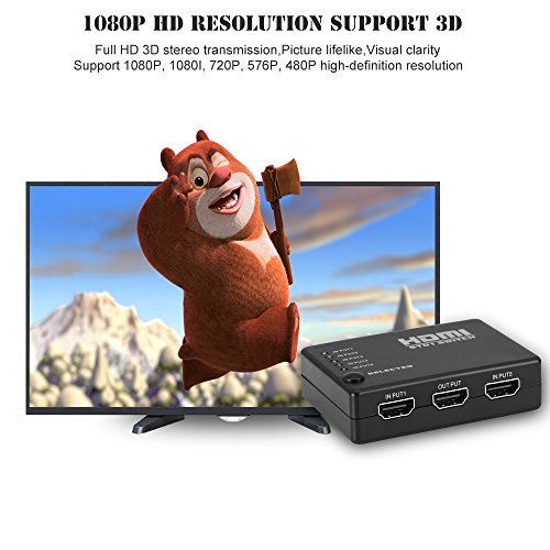 merkmak 5 Port Video HDMI Switch Splitter HDTV 1080P PS3 DVD + IR-Fernbedienung HDTV 5 Eingang 1 Ausgang Laptop für HD-DVD sky-hd STV PS3 XBOX 360 - 6