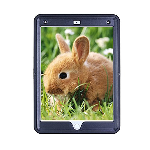 Cellular360 Apple iPad Air 2 Schock-und Drop-proof Hülle, Kopfstützen-Halterung mit einem Griff, einem Schultergurt und einem 360 Grad drehbaren Standfußdrehbaren(Apple iPad Air 2,Schulterriemen-Schwarz) - 3