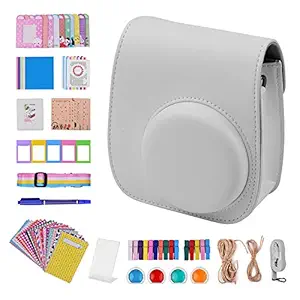 Honeytecs 12-in-1 Instant Camera Accessories Bundle Kit Compatible with Fujifilm Instax Mini 11 Including Camera Bag/Camera Strap/Photo Album/Photo Clips/Photo Frame/Hanging String/Stickers