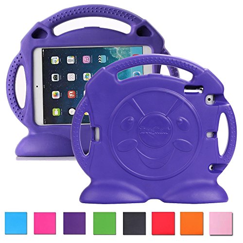iPad 2/3/4 Schale, iPad 2/3/4 Cover, DeeMall Shock Proof Convertible Handle mit Kickstand Kinder freundliches Schutz Fall for Apple iPad 2 iPad 3 iPad 4 Tablet - Thomas Purple