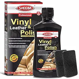 SHEEBA VINYL & LEATHER POLISH Conditioner Restorer Protectant for long lasting Shine. A Complete Car Dashboard Polish & Leather Vinyl Seats & Interior Surface Care 200 mL (SLVOM0371)