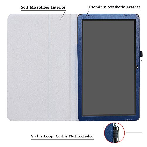 TrekStor SurfTab Theater 13.3 hülle,Mama Mouth Folding Ständer Hülle Case mit Standfunktion für 13.3″ TrekStor SurfTab Theater 13.3 Android Tablet PC,Blau - 4