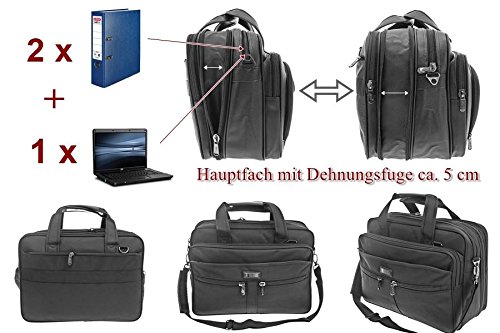 Schultertasche Citybag Flugbegleiter Ausweistasche Umhängetasche Business Messenger Bag Tasche Black NEU - 5