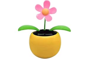 Pomurom Wackelfigur Blume, Solar Tanzende Blume Solarblume Wackelblume Solar Wackelfigur Blume/Sonnenblume/Sonne/Herz/Biene/Insekt Spielzeug für Auto Armaturenbrett Haus Büro Schreibtisch Dekoration