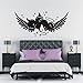Produktbild HomeTattoo ® WANDTATTOO Wandaufkleber Herz Engel Teufel Sterne Liebe Schlafzimmer 417 XL ( L x B ) ca. 58 x 140 cm (weiss 010)
