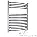 Produktbild Heizkörper Badheizkörper Handtuchwärmer rein elektrisch mit analogem Thermostat ELEKTRO chrom gebogen alle Größen