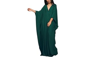 YouKD Wemen's Vestido largo estilo caftán bohemio, para la playa, talla única