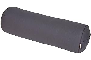 ‎YOGABOX Yogabox Yogabolster Basic für Yin-Yoga, Ø22 cm, Yoga Rolle mit Buchweizenschalen Füllung, Waschbarer Bezug aus 100% Baumwolle, Yoga Bolster Rolle für Restorative Yoga