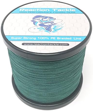 Reaction TackleBraided Fishing Line - Pro Grade Power Performance for Saltwater or Freshwater Fish - Colored Fishing Line Braid for Extra Visibility