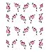 SENECIO(TM) Pink Green Leaf Rose French Nail Art Manicure Flower Decals Water Transfer Stickers 1 Sheet RS.129.00