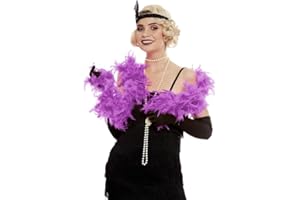 Funidelia | Boa lila para mujer Años 20, Cabaret, Charleston, Décadas - Accesorios para adultos, accesorio para disfraz - Morado
