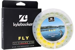 KYLEBOOKER Fly Fishing Line with Welded Loop Floating Weight Forward Fly Lines 100FT WF 3 4 5 6 7 8