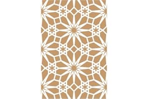 TODO-STENCIL TODO STENCIL Deco Fondo 092 Celosía estrellas, Medidas: Stencil 20 x 30 cm - Diseño 18 x 27 cm