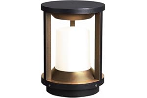 Budbuddy 20W LED Garden Lamp Post Lights Black Outdoor Fence Post Lights E27 Plug Bollard Lights Waterproof IP65 Outdoor Lamps for Garden E27 Socket for Gardens Paths Lawns