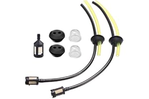 DREAM AURORA 2pcs Universal Fuel Line,Fuel Hose Pipe for Trimmer Brush Cutter Mower,Fuel Tube Lawnmower Replacement with Filter Primer Bulb Assy for Strimmer Garden Machine Fitting