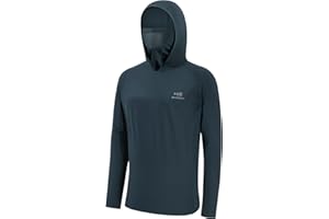 Bassdash UPF 50+ Chemise de pêche à Manches Longues avec Masque UV pour Homme