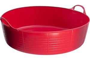 Faulks & Co - Tubtrug Flexible Multipurpose Tub Large Shallow Red 35 Ltr