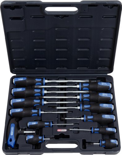 KS Tools Ergotorquemax Schlagkappen-Schraubendreher-Satz, 13-teilig, PH und Schlitz, 151.1150