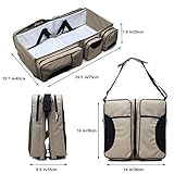 3 in 1 Konvertierbarer Diaper Bag Wickeltasche/ Reise Stubenwagen /Windel Beutel / Säuglingsbassinet / Baby Bett / Spiel Matten / Baby Ändernde Auflage, Bewegliche und Wasserdichte Ändernde Station für Ihr Reizendes Baby - 3