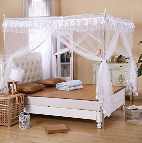 KUGKIUKAY Princess Four Corner Post Bed Canopy Mosquito Netting Canopies With Bed Frame