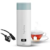 Lifelong 2-In-1 Portable Electric Kettle & Bottle For Travel-400Ml|Digital Display & Touch|4 Temperature Settings|304 Stainle