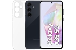 Samsung Galaxy A35 5G,Clear Cover inclusa, Smartphone Android 14, Display FHD+ Super AMOLED 6.6”, 6GB RAM e 128GB di memoria interna espandibile, Batteria 5.000 mAh, Awesome Navy [Versione Italiana]