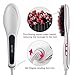 BEAUTY STAR® Hair Straightener Brush, White Digital Anti Static Ceramic Hair Straighteners Heating Detangling Hair Brush Paddle Brush For Faster Straightening Styling