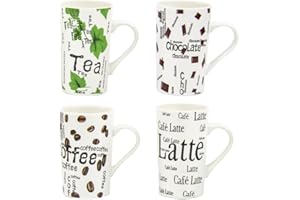 Priceless Homeware 500ml Large Ceramic Mug Microwave & Dishwasher Safe Hot Chocolate Cappuccino, Espresso,Latte, Hot Tea Mugs Set of 4 & 8 -Hot Cocoa Mugs (4Pcs Set - Mix)