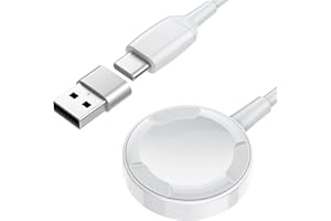 QIBOX [2 Stücke] Ladestation Kompatibel mit Apple Watch Ladekabel iWatch Ladegerät, 100cm USB C & USB A Kabelloses Magnetisches Kabel Kompatibel mit iWatch Series 8 7 6 5 4 3 2 SE & Ultra 49mm