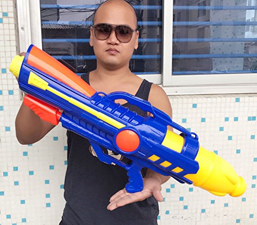 Preisvergleich Produktbild JY Aufblasbare Wasserpistole 80Cm Große Luftgewehr Wasserdruckpistole,Blau