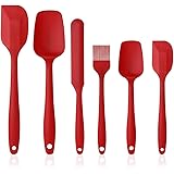 Vicloon Silicone Utensils, Set of 6 Silicone Cooking Set Including Brush, Spoon, Spatula, Non-Stick and Heat Resistant, Silic