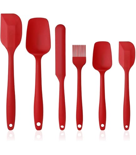 2 Spatole In Silicone Rosse 22,5 Cm – Resistenti Al Calore E Perfette Per Le Tue Padelle