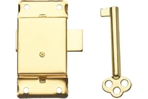 HARDWARE-SOLUTIONS Hardware Solutions - Cupboard/Cabinet Lock & Key - 63mm - Brass
