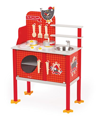 Preisvergleich Produktbild Janod J06543 - Küche Cocotte Groß (Inkl. 8 teile Zubehör)