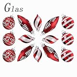 Die Weihnachtsbaumschmuck Set verwandeln Ihr Wohnzimmer und Weihnachtsbaum mit ihrem traditionellen Rot Weiß Thema in eine schöne weihnachtliche Atmosphäre, die an das fröhliche Flair eines Weihnachtsmarktes erinnert