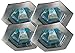 Produktbild Einbauleuchten-Set Premium Line Hexa Eisen gebürstet, 4er Set 4x35 W, 230/12 V, 150 VA, GU5,3, inkl. Leuchtmittel