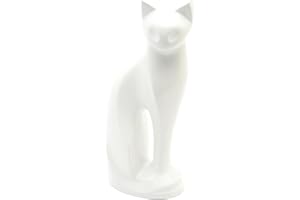 Urns UK Gedenkurne, Katze, weiß-glänzend, 24,1 cm