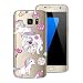 Produktbild CE-Link Samsung Galaxy S7 Hülle Weiche Silikon Transparent Handyhülle Durchsichtig Schutzhülle Rotierendem Ring Ultra Dünn Slim Backcover mit Fingerhalterung Ständer Silicone TPU Bumper Crystal Kirstall Klar Clear Handy Tasche Schale Etui Weich Handytasche Kreative Motiv Muster für Galaxy S7 (5,1 Zoll) Case Cover - Drei Einhorn