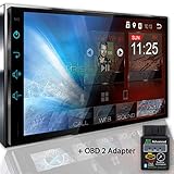 Verschiedene Navigation Möglichkeiten fürs Auto: das Doppel Din Radio mit DAB Plus und Navi Funktion unterstützt Online und Offline Navi-Apps I Google Maps vorinstalliert I veränderbares Hintergrundbild & Tastenbeleuchtung nach Ihrem Geschmack I Internes & externes Mikrofon