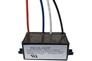 DINGTAIMEI Electronic Centrifugal Switch Intelligent Single-phase Electric Motor Starter Motor Parts RECS-220P 30A 60A 120A 220V (RECS-220P (60A))