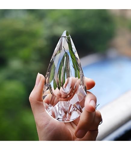 Hängende Kristallprismen Aus K9-Glas – 4,8 Cm Großer Sonnenfänger Mit Stoffbeutel & Band Für Fenster, Garten & Deko
