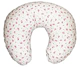 Soft Nursing Pregnancy Pillow/Cushion - VINTAGE CREAM/PINK ROSES - WITH QUILTED COVER & EXTRA PADDING