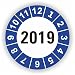 Produktbild 5-1.000 Stück Prüfplaketten Prüfetiketten Wartungsetiketten Jahresplakette 2019 Ø 20mm (Blau 250 Stück)