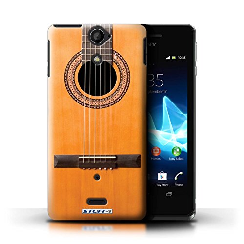 Preisvergleich Produktbild Gedruckt Schutzkoffer Schutzhüllen / Hülle für Sony Xperia V / LT25i / Holz Akustische Muster / Gitarre Kollektion
